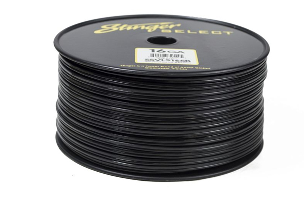  SSVLS165B / Stinger Select VL Black 16 Ga Speaker Wire - 500 ft